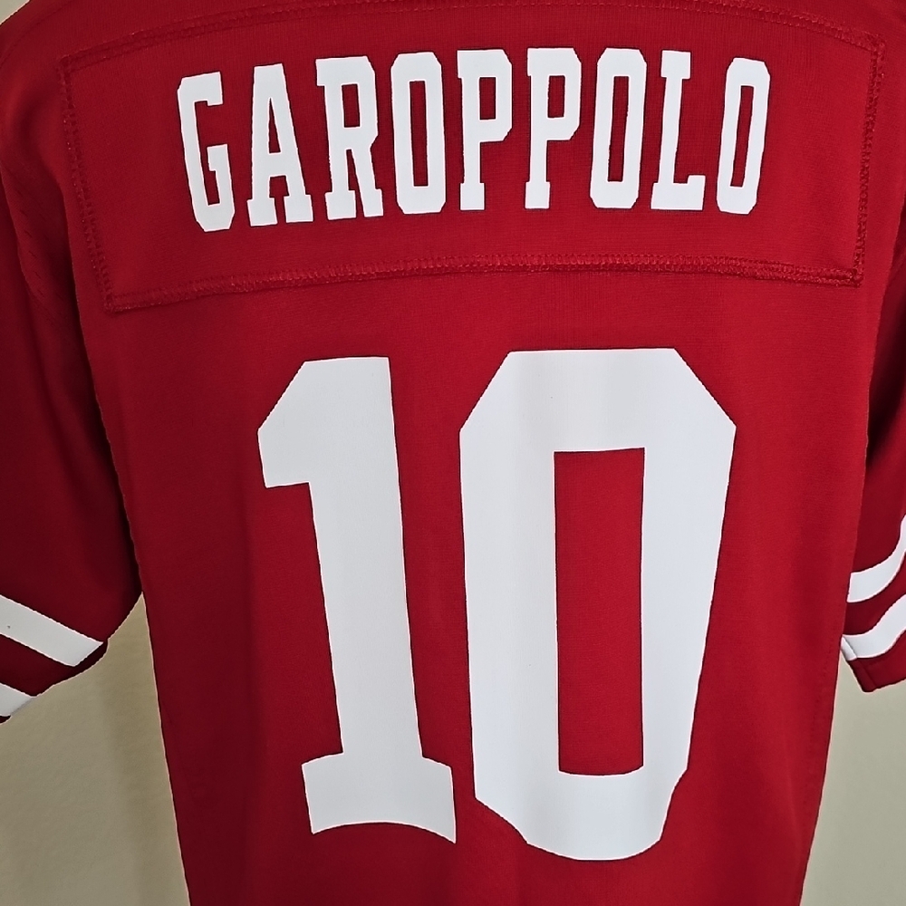 Nike NFL 49ers "On Field" Jimmy Garoppolo #10 Women's Jersey Red/White Size L - Picture 6 of 9